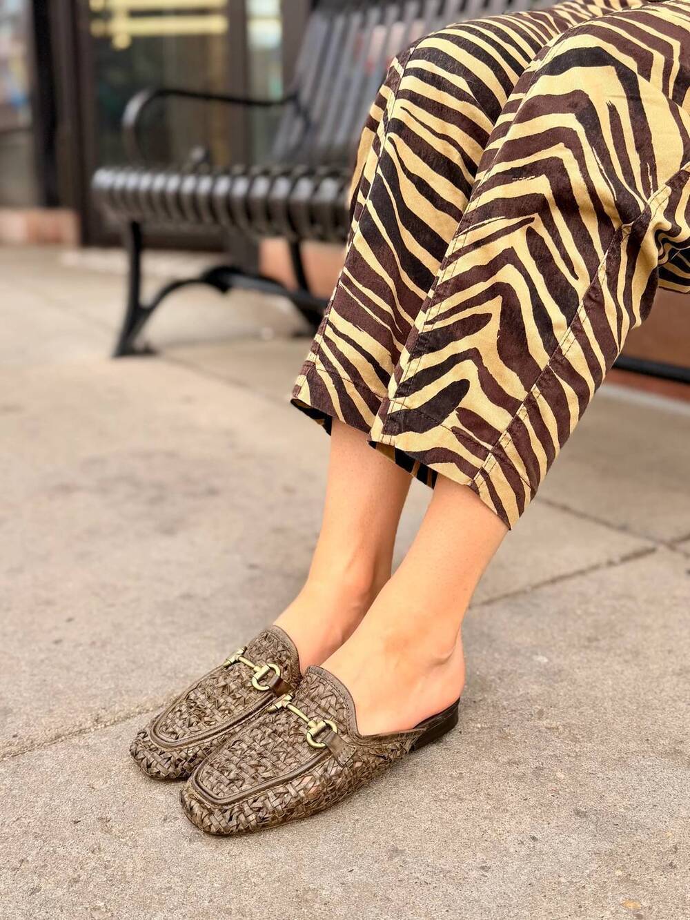 NEW SILENT D women's cora woven slide loafer in khaki